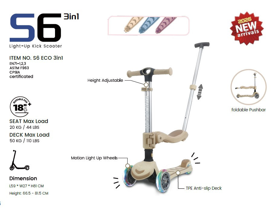 Kick'n'Roll S6 ECO 3IN1 Kinderstep